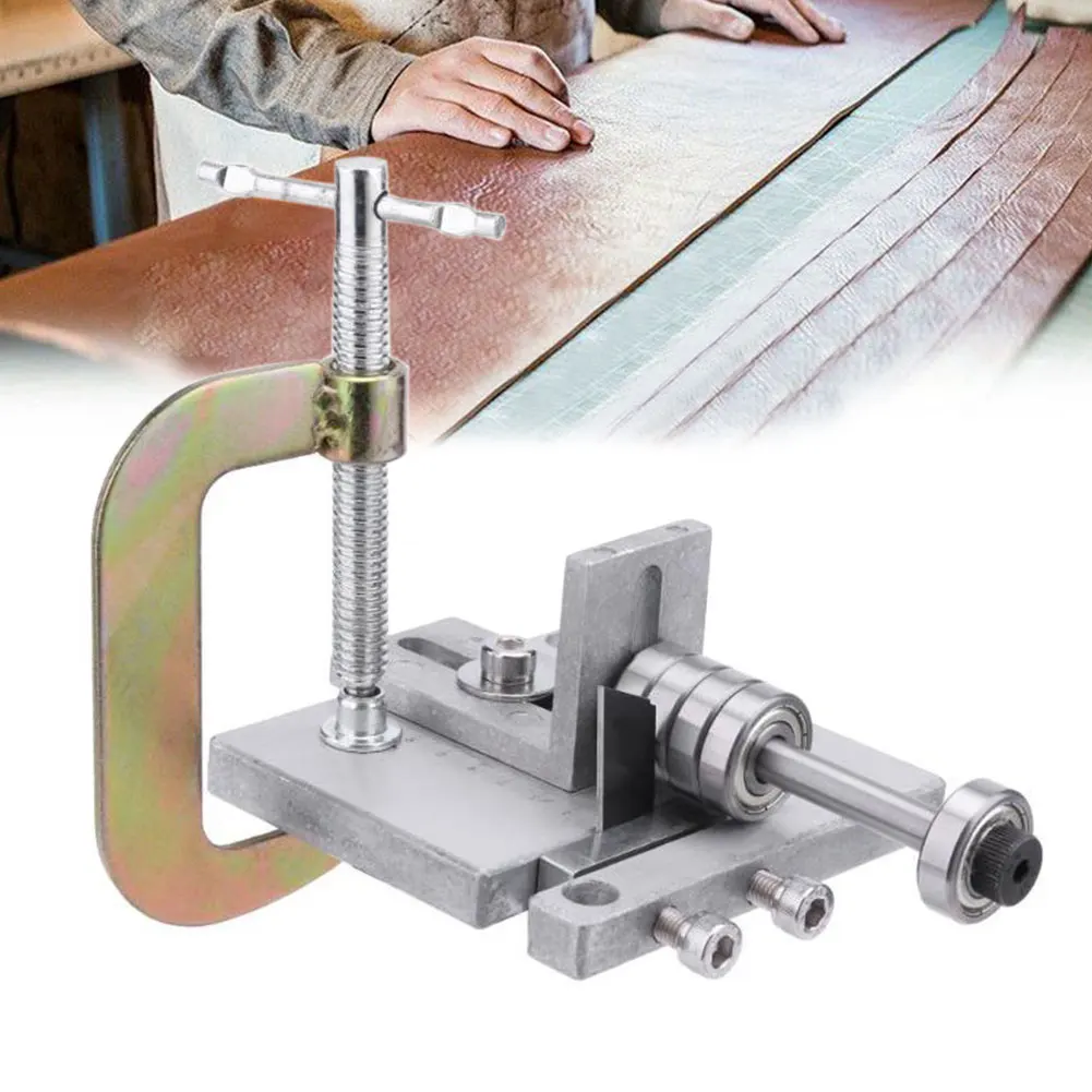 

Aluminum Adjustable Handmade Sewing Strip Belt Skiver Machine Paring Tool Professional Hand Home Leather Strap Cutter DIY Crafts