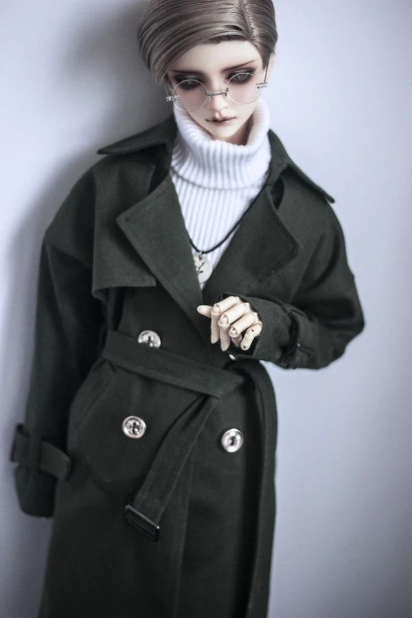 BJD кукольная одежда для 1/3 1/4 MSD дядя Размер s модные длинный двубортный Тренч пальто 2 цвета в аксессуары для куклы