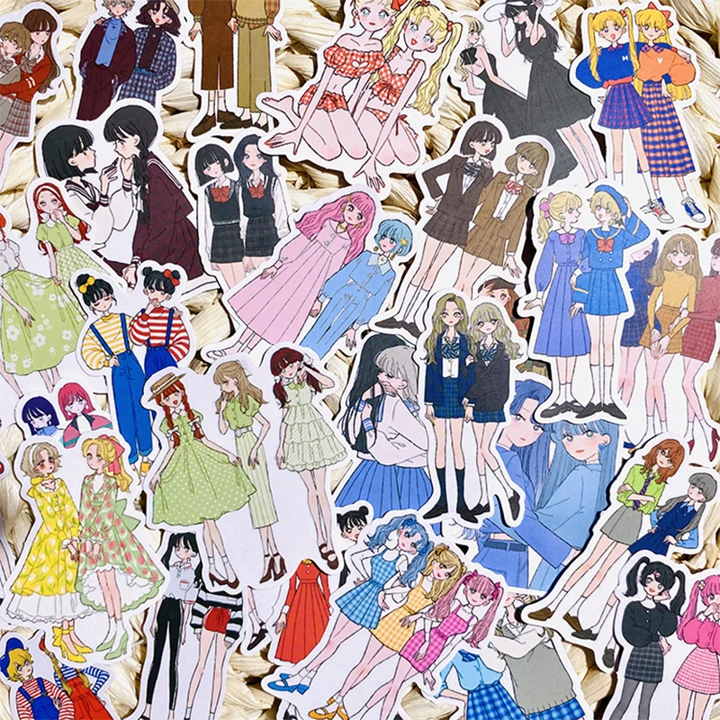 Cute Girlfriend Sticker DIY Scrapbooking Journal Collage Mobile Computer Diary Album Happy Planner Gift Sealing Decoration 55PCS cartoon stickers decorative stickers self adhesive stickers custom stickers stationery stickers anime stickers paper stickers adhesive stickers decorative labels stickers animal stickers