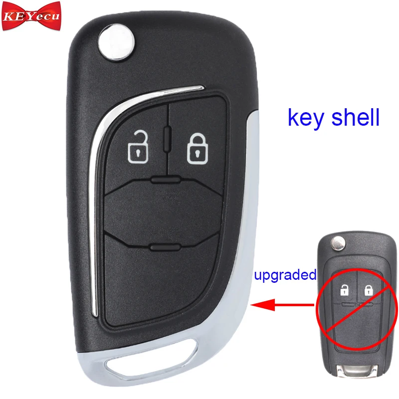 

KEYECU for Opel Meriva B Astra J Adam Corsa E Mokka Upgraded Remote Key Shell Case Fob