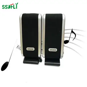 

New HY-218 Computer Speakers Mini Stereo USB Bookshelf Notebook Phone Speakers Can Do Power Small Sound