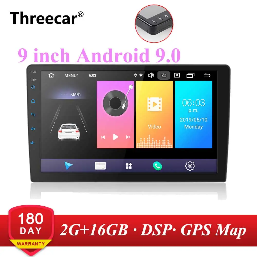 2din ips экран 3g радио Android 9,0 мультимедиа плеер навигация gps проигрыватель RDS для hyundai solaris verna Авторадио - Цвет: 9 inch