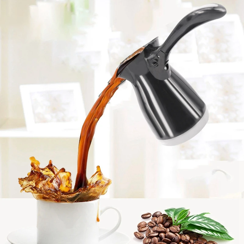 

500Ml Automatic Stovetop Turkey Coffee Maker Electric Mocha Espresso Latte Kettle Cappuccino Milk Foam Coffee Boiling Pot EU Plu