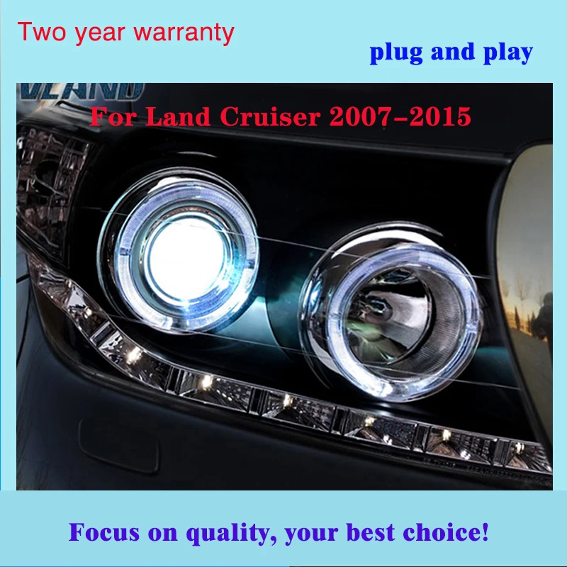 Автомобильный стайлинг фары для Toyota head leam Land Cruiser светодиодный фонарь 2007 2008 2009 2010 2011 2012 2013 объектив