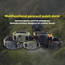 SOS многофункциональный открытый приключения выживания Аварийный свет браслет высокодецибельная Сигнализация Браслет безопасные инструменты для выживания