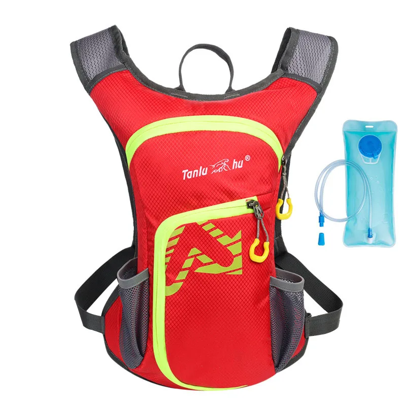 2L сумка для воды для велоспорта, езды на велосипеде, гидратационный рюкзак, нейлоновый резервуар для воды, для мужчин и женщин, для активного отдыха, кемпинга, бега, Mochila, сумка для велоспорта - Цвет: with water bag
