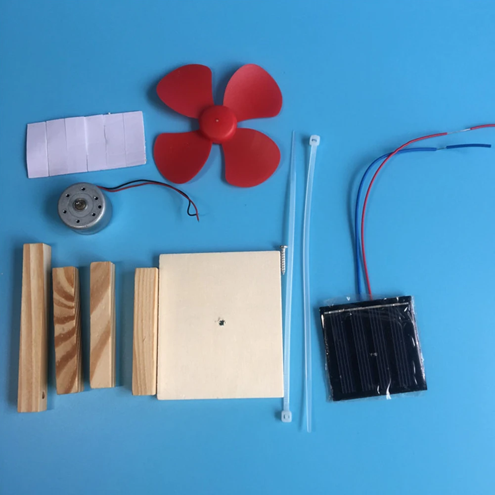 2019 New Design Educational Toys Mini Solar Power Fan Children Brain Training Kit 5