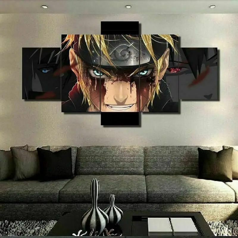 

Fashion 5pcs Naruto Anime Modern Home Wall Decor CanvasPicture Art HD Print Painting On Canvas for Living Room