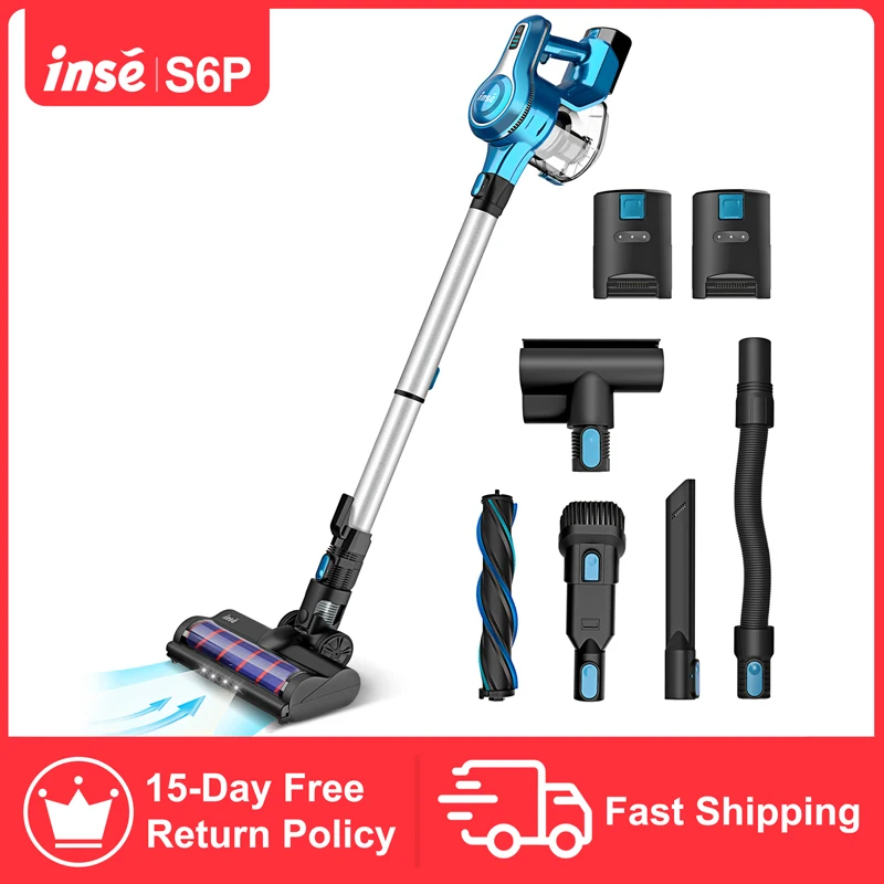 US $250.59 Cordless Vacuum Cleaner 23Kpa250W Brushless Motor Stick Vacume Up To 40 Mins Runtime 2Sets2500mAh Rechargeable Battery S6P