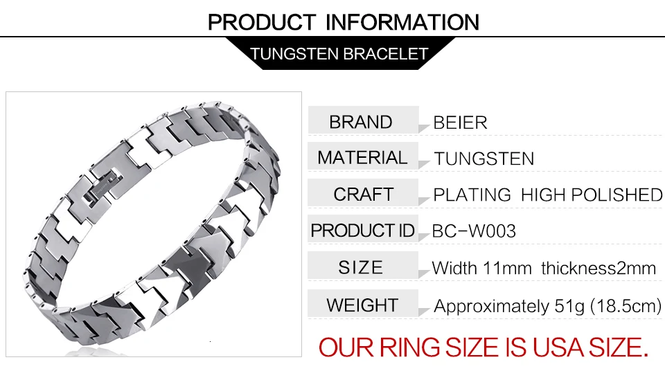 Байер модные браслеты из карбида, вольфрама, крутая сталь, энергетический баланс, забота о здоровье для мужчин и женщин, ювелирные изделия для влюбленных, GIftBC-W003