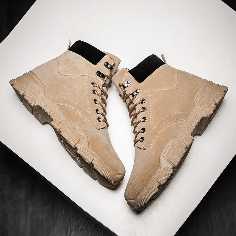 

PUIMENTIUA 2019 Men Casual Shoes High Quality Plush Men Outdoor Work Shoes Men Winter Snow Boots Fur Ankle Boots Plus Size 46