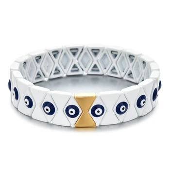 ZMZY Evil Eye Bracelets For Women Trendy Jewelry Enamel Beads Bracelets Lucky Pulseras Mujer Moda Handmade Friendship Gift