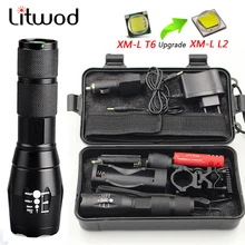 LED Aufladbare Taschenlampe Litwod XML T6 5 modus zoom linterna taschenlampe 5000 LM 18650 Batterie Outdoor Camping Leistungsstarke Taschenlampe