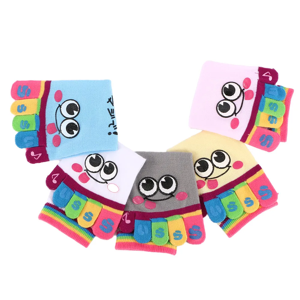 1 пара женских носков модные милые забавные носки с пятью пальцами для девочек, разноцветные короткие дышащие носки до щиколотки