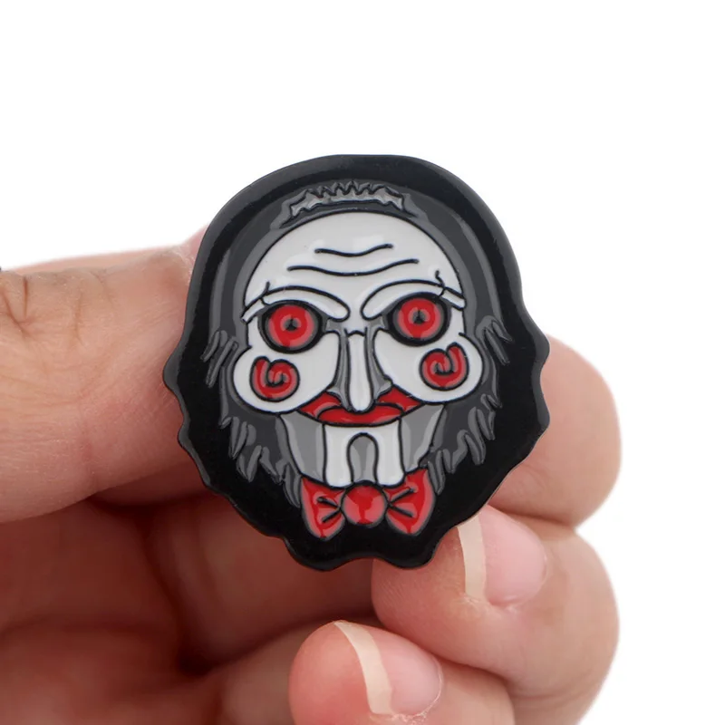 K505 Billy the Puppet Horror Pins металлическая Глянцевая булавка и броши для значки на рюкзак с отворотом сумки значки Коллекция подарков