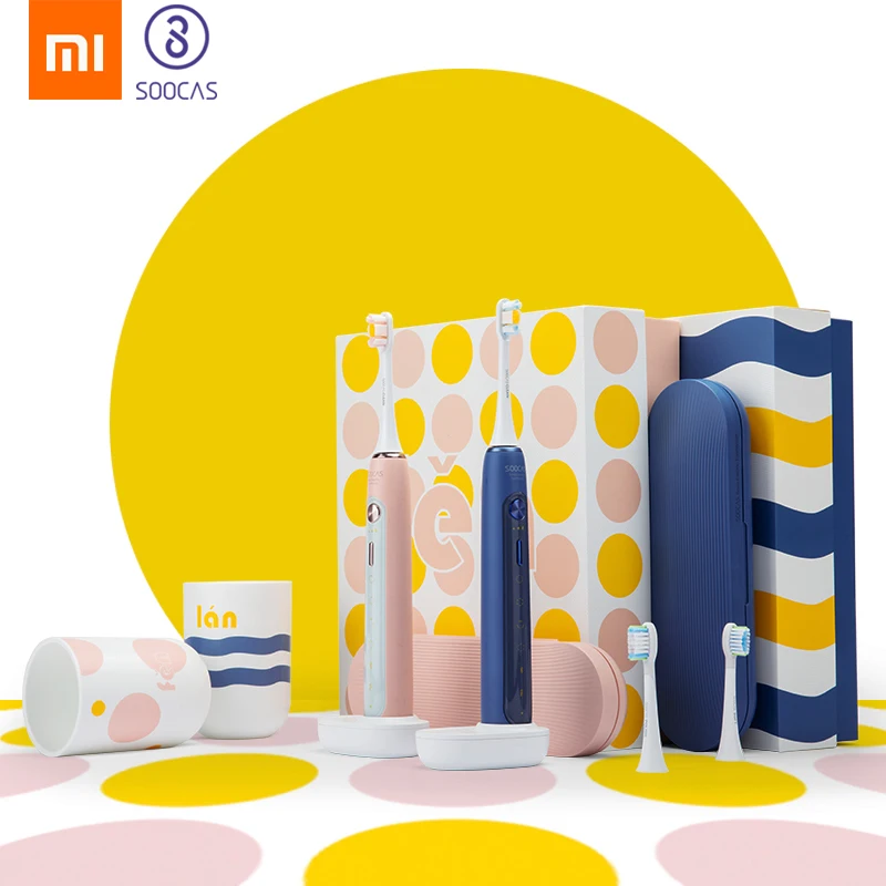 XIAOMI SOOCAS X5 Smart Upgrade отбеливающая электрическая зубная щетка ультразвуковая USB