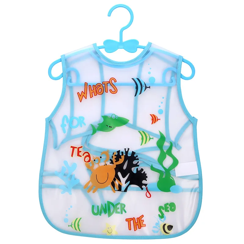 Детская майка EVA-style, милые детские нагрудники, компактный дизайн, мягкий детский нагрудник с рисунком, водонепроницаемые, удобные Слюнявчики - Цвет: Small Crab