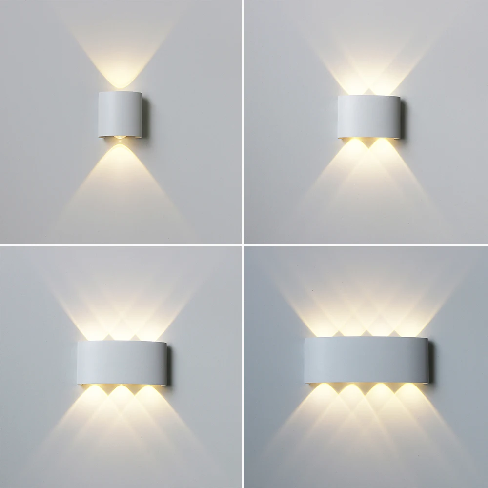 Outdoor Waterproof Wall Lamps LED Up Down Light White Black Aluminum Wall Light Waterproof IP65 Indoor Exterior Sconce Lamp wall light,led wall lamp,led light