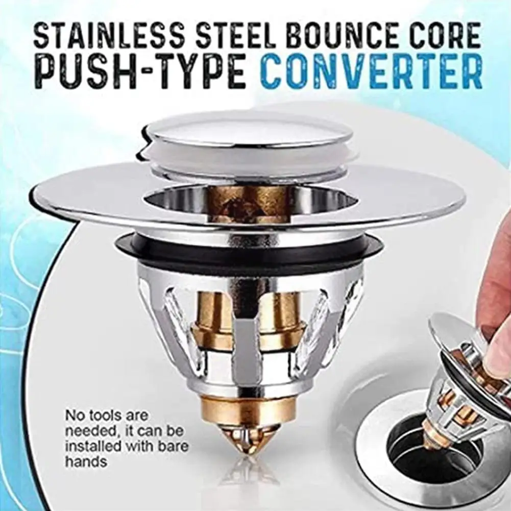 Universal Basin Up Drain Filter Steel Build-in Strainer Bounce Push-type Core Tool Y1i9 | Обустройство дома