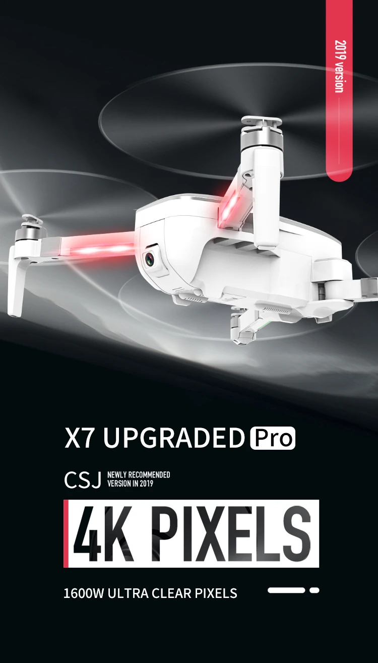 CSJ X7 Дрон 4K 5,8G HD камера Профессиональный gps Дроны с камерой складной бесщеточный Интеллектуальный следящий Квадрокоптер VS F11 SG906