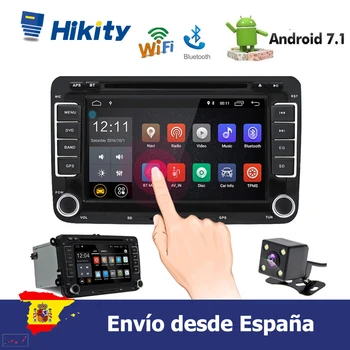 Hikity-autorradio 2 din para Golf, reproductor multimedia de Pantalla táctil capacitiva para Golf/6/Golf/5/Passat/T5/7,1