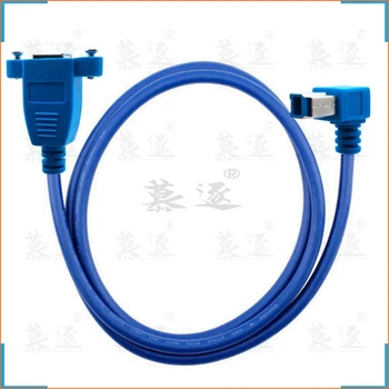 

USB 3.0 Back Panel Mount B Type Female To Right Angled 90 Degree B Type Male Extension cable 0.5m