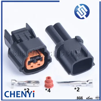 

1 set 2pin car waterproof auto connectors horn ballast plug (2.2) male female 6098-0137 speaker Wiring connection plug