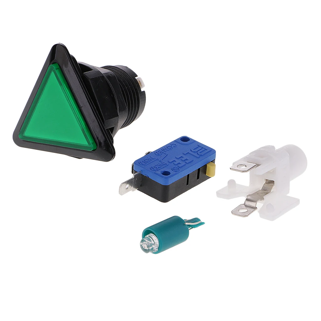 Triangle Arcade Machine Game Button with led lamp illuminated