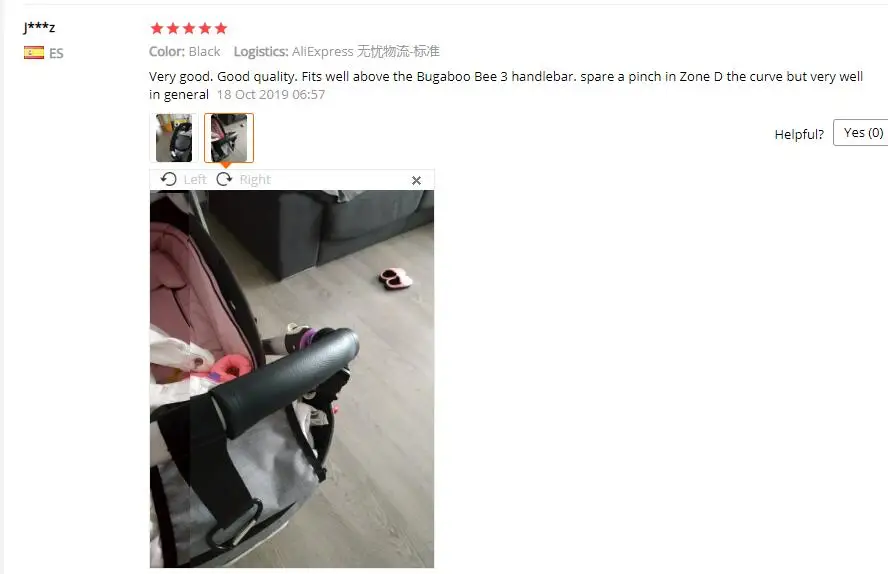 Description Picture 3 of item1:1 Baby Stroller Handle Leather Protective Case Cover for Bugaboo Bee5 Bee3 Bee 5 3 6