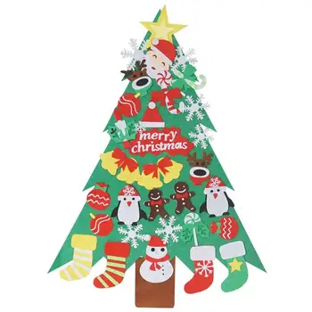 

Large Kids DIY Felt Christmas Tree Ornaments Xmas Gifts Wall Hanging Decor 95 X 67 X 0.2cm