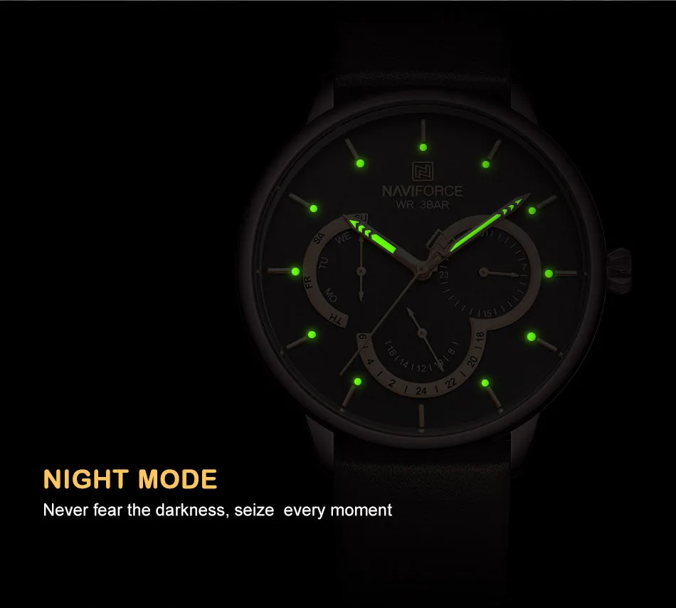 Топ люксовый бренд NAVIFORCE мужские часы модные кожаные деловые кварцевые часы мужские спортивные Водонепроницаемые наручные часы Relogio Masculino