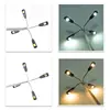 1:87/1:100 Scale Model 4 LED Luminous Street Lamp Lamppost Landscape Light DIY Train Model Decoration Sand Table Model 1