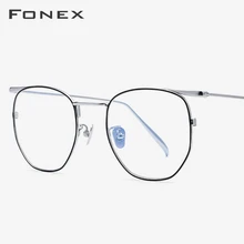 Pure B титановая оправа для очков, женские ультралегкие ретро очки с полигоном по рецепту, оптические очки для близорукости, мужские очки 885