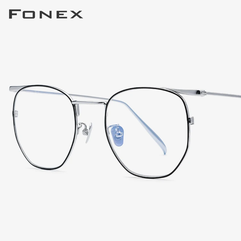

Pure B Titanium Eyeglasses Frame Women Ultralight Retro Polygon Prescription Spectacles Myopia Optical Glasses Men Eyewear 885