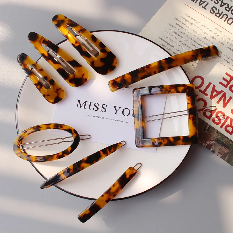 Moda Vintage Acetato Geometrico Fermaglio Per Capelli Forcina - Foto 5