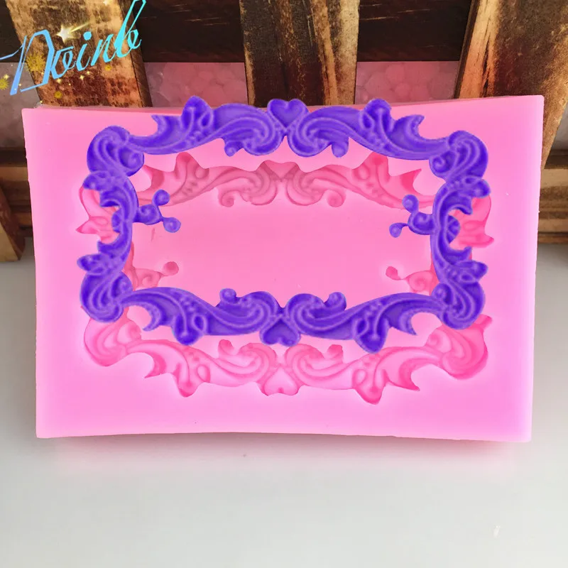 

Doinb Retro photo frame shape silicone soft candy mold cake decorating tool candy chocolate Soft Candy Mold