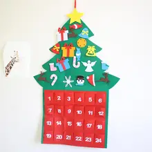 Красивая рождественская елка дизайн обратного отсчета Advent календарь настенное украшение вечерние рождественские украшения