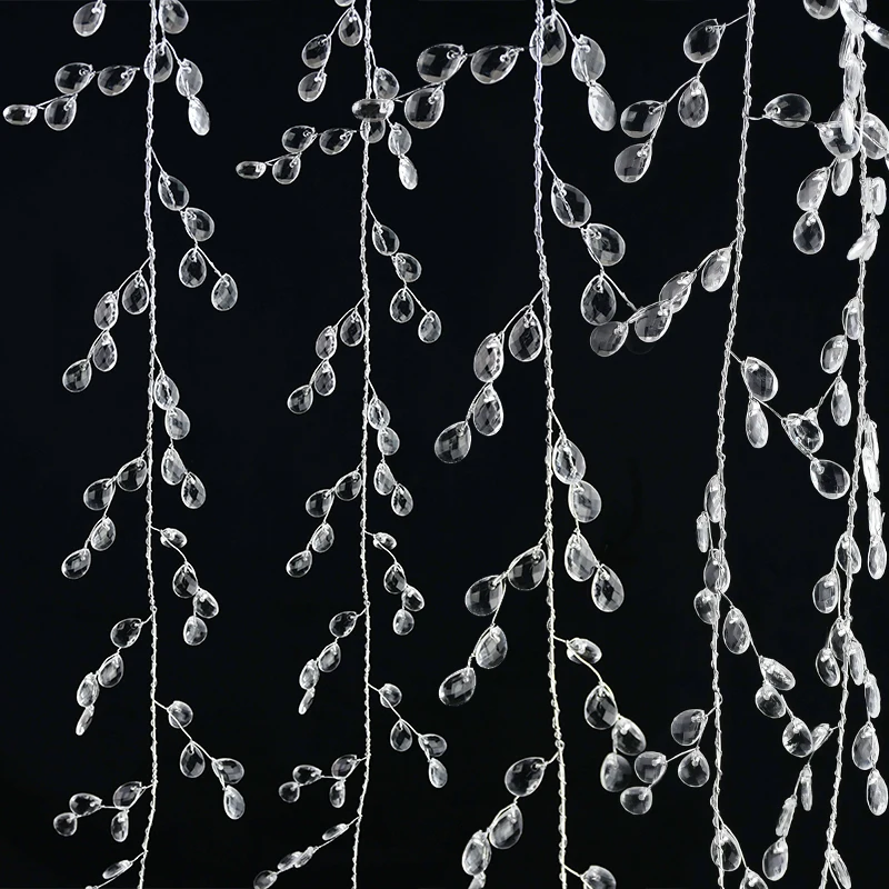 100/120/150cm Acrylic Crystal Bead Curtain Clear Water Drop Diamond Shape Branch String Garland For Wedding Party Decor Supplies