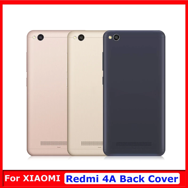 

For Xiaomi Redmi 4A Battery Cover Back Housing Rear Door Case Protect Shell Replacement Parts Pre-installed Camera Lens Frame