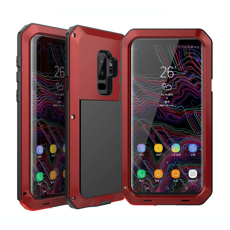 Чехол для samsung Galaxy S10 Plus s7 edge s8 s9 s10e чехол Роскошный бронированный ударопрочный металлический алюминий+ силикон