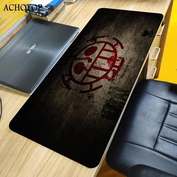 

One Piec Large Computer Keyboard Table Mat Black Lock Edge Anime HD Custom Gaming Mouse Pad Rubber Non-slip Xxl