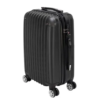 

20 inch Waterproof Spinner Luggage Travel Business Large Capacity Suitcase Bag Rolling Wheels Black Color