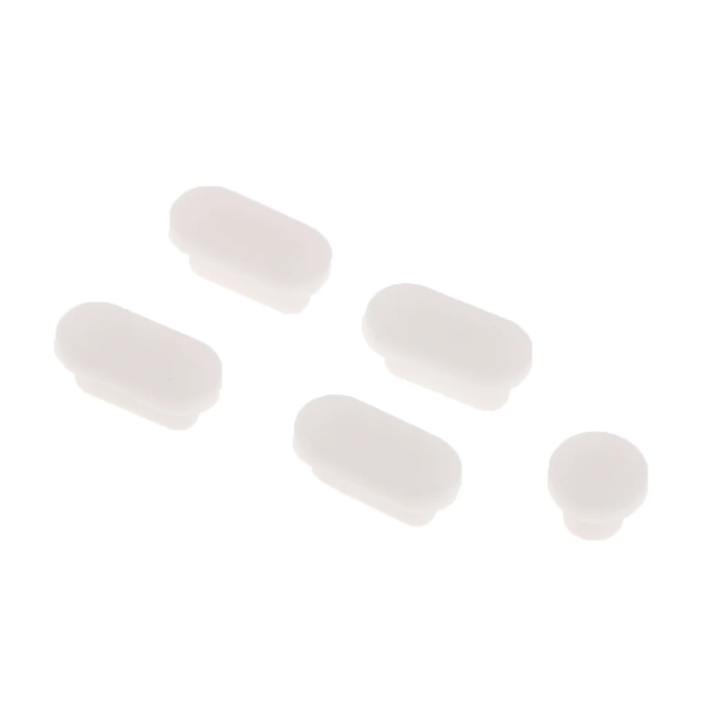 5pcs/set Protective USB Ports Anti-Dust Plug Cover Stopper for MacBook Pro