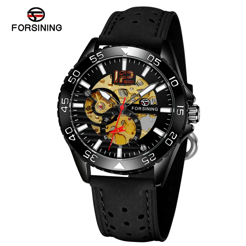 FS04408 without box FORSINING автоматические механические мужские наручные часы военный армейский Спорт Мужские часы лучший бренд класса люкс Скелет водонепроницаемые мужские часы 044 - Цвет: FS04408 without box