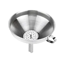 Конусная Воронка из нержавеющей стали со съемным фильтрующим диском для масла вина воронка для жидкости кухонный фильтр фильтрующий инструмент