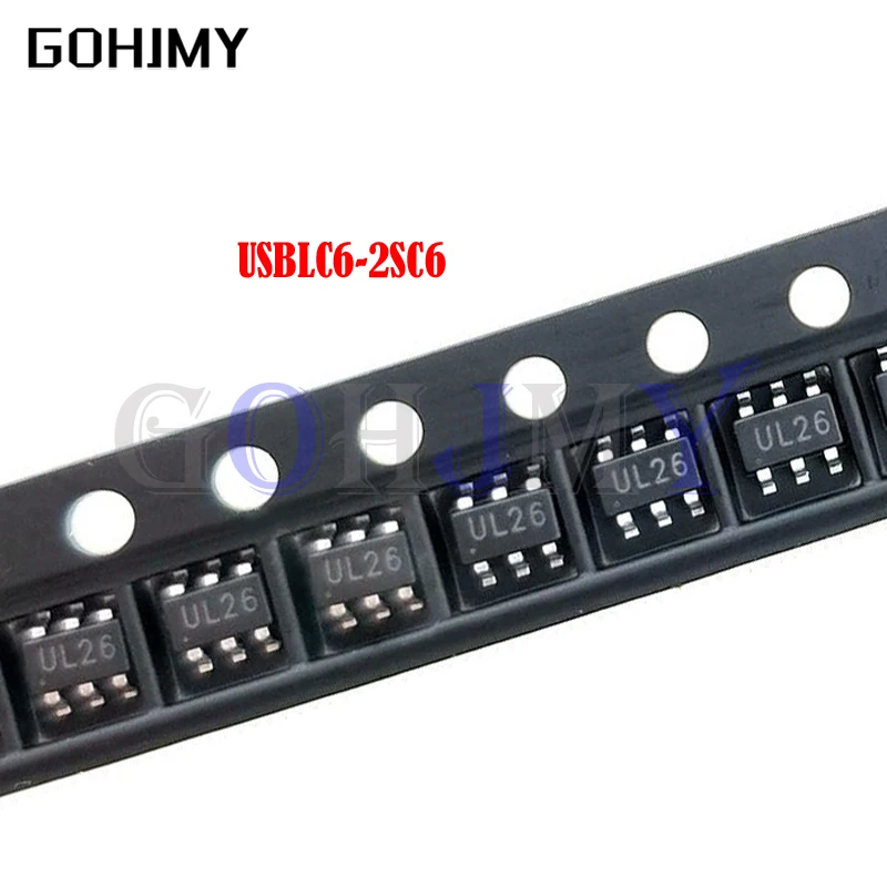 10PCS USBLC6-2SC6 SOT23-6 USBLC6 SOT UL26 SOT23 New Original IC | Электронные компоненты и принадлежности