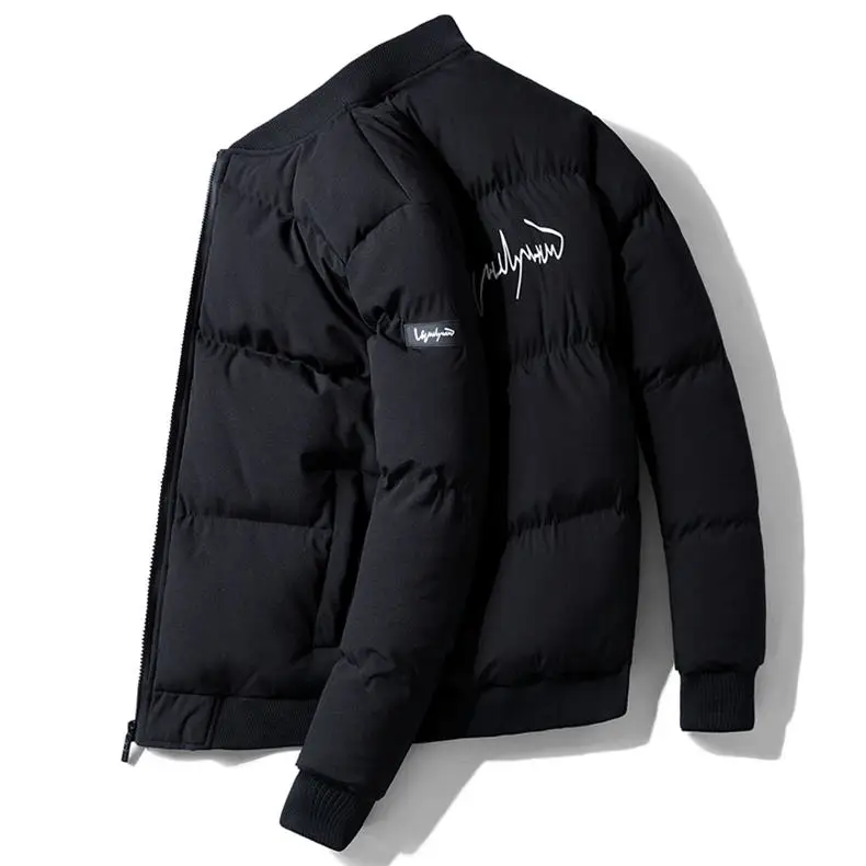 Thicken Winter Warm Cotton Padded Jacket Coat Men Stand Collar Down Jacket Male Heavy Coat Man Outerwear 2019 Black  Friday New 01