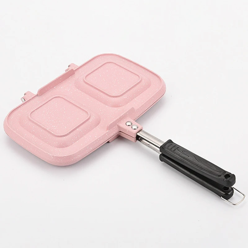Botique-Household Double-Sided Frying Pan Non-Stick Frying Pan Breakfast Steak Sandwich Grill Fry Pan Kitchen Accessories