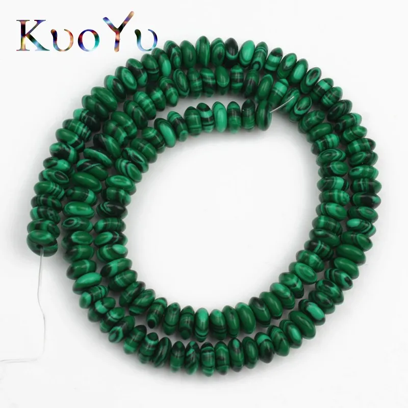 Malachite 6 мм натуральный камень Turquoises Агаты Нефы опал Jaspers бусины Рондель Свободные Распорки бисера для самостоятельного изготовления ювелирных изделий Perles браслеты - Цвет: Malachite