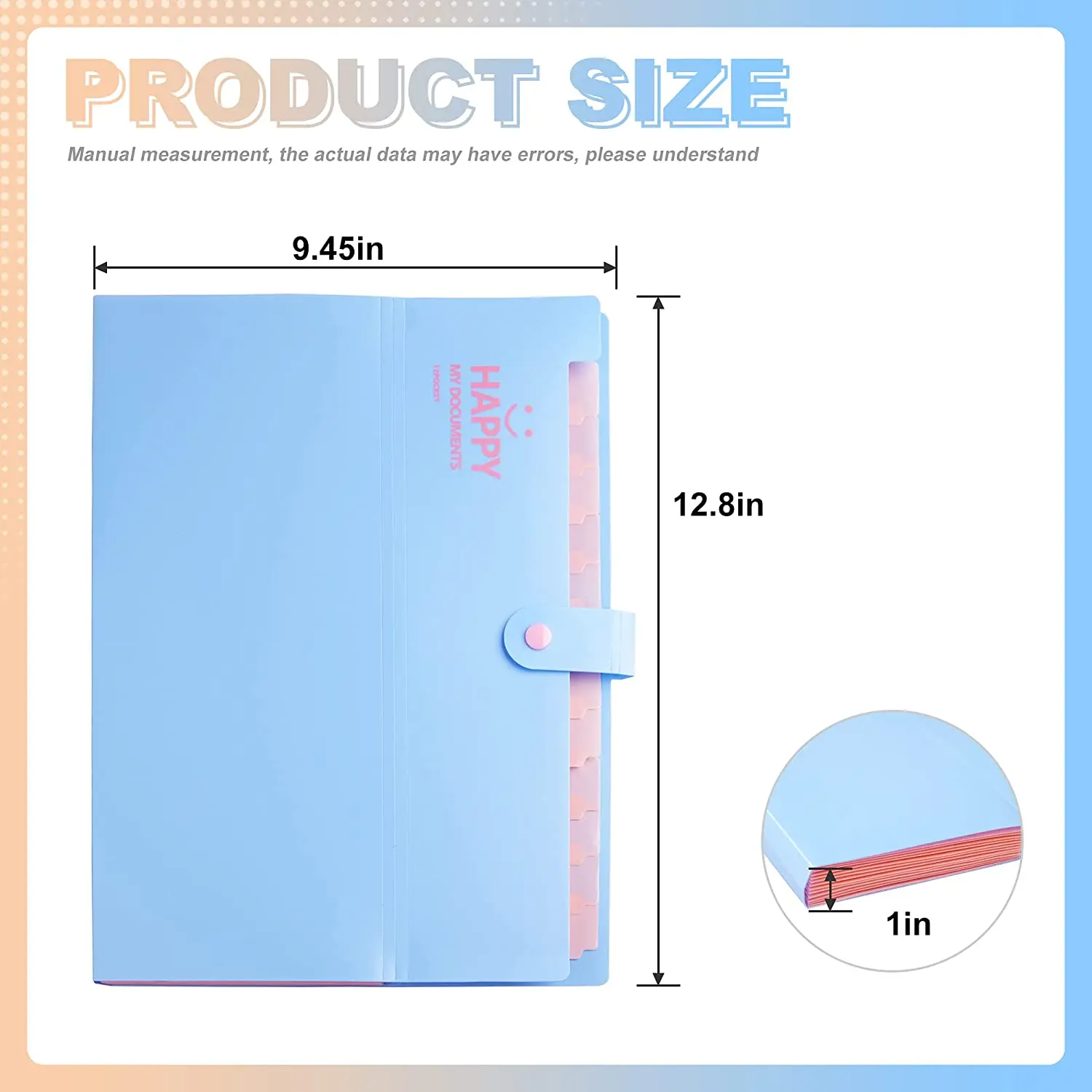 Classeur Extensible à 13 Poches Avec étiquettes A4 Format Lettre
